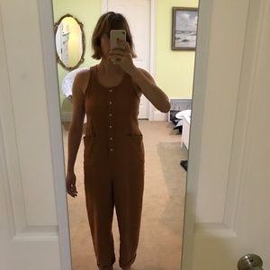 Beaton Linen Jumpsuit Pocket Jumpsuit Terra Cotta